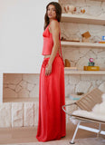 Pollie Wrap Maxi Skirt Coral