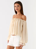 Sandali Off Shoulder Top Cream