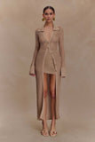 Waverley Metallic Knit Swim Cover Up Gold