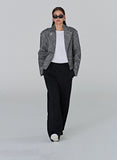 Grey Washed Faux Leather Biker Jacket