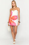 Antoine White Floral Strapless Mini Dress