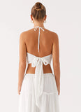 Evi Halterneck Top Ivory