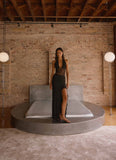 Wrenna Halter Neck Maxi Dress Black