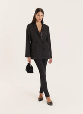 Black Slim Fit Tailored Stretch Trouser