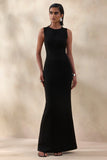 Astrelle Black High Neck Maxi Dress