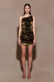 Ayana Cross Back Mini Dress Velvet Burnout