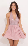 Halter Dress in Blush Pink