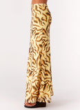 Call Me Low Rise Maxi Skirt Yellow Zebra