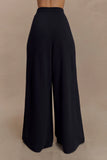 Aspen Gathered Wide Leg Jogger Black