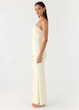 Right Hand Girl Maxi Dress Lemon Yellow