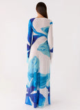 Lorde Maxi Dress Cerulean Bloom