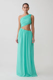 Aria Chiffon Cut Out Maxi Dress Lagoon