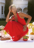 Falling For You Midi Dress Red