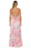 Blaise Multi Floral Satin Maxi Dress