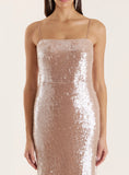 Nude Sequin Maxi Slip Dress Norma
