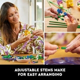 LEGO Botanicals Artificial Wildflower Bouquet Fake Indoor Flowers Building Set for Home Kitchen Desk Decoration Adults Ages 18 Gift for Birthdays 10313