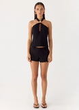 Odetta Halter Top Black