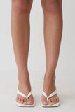 Mai Sling Back Thong Heel White