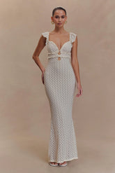Ezra Lace Maxi Dress Ivory