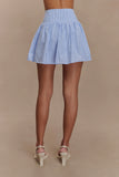 Gretel Hem Mini Skirt Blue Pinstripe