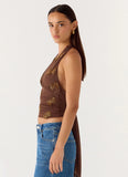 Malachi Beaded Top Chocolate