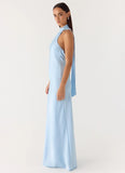 Keena Scarf Maxi Dress Blue