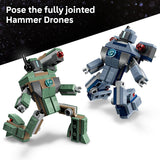 LEGO Marvel Iron Man War Machine vs Hammer Drones Building Toy Pretend Play Set W 2 Toy Minifigures Kids Building Blocks for Boys Girls Ages 7 Gift Idea for Birthdays 76320