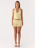 Mimi Beaded Mini Skort Yellow