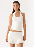 Skyler Mini Skort White