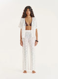 White Crochet Lace Trouser