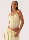 Zaya Backless Top Yellow