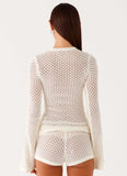 Molly Crochet Cardigan Ivory