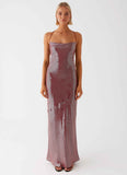 Jada Sequin Maxi Dress Red