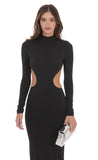 Cutout Maxi Dress in Black