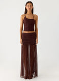 Sparkling Night Maxi Skirt Chocolate