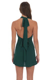 Cowl Neck Halter Dress in Green