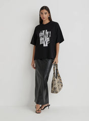 Black Catwalk Polaroid Graphic T Shirt