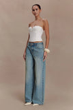 Romi Mid Rise Wide Leg Jeans Faded Mid Blue