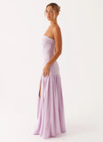 Eden Strapless Maxi Dress Lilac