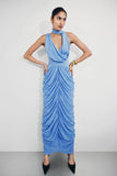 Alex Chiffon Maxi Dress Blue