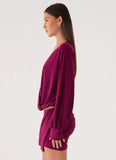 Ettah Long Sleeve Top Plum