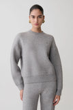 Lulu Oversized Knit Jumper Grey Marle