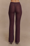 Malani Wide Leg Knit Pants Chocolate