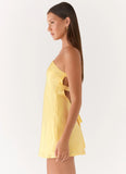 Lights Out Mini Dress Yellow