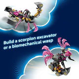 LEGO DREAMZzz Nightmare Scorpion Digger Building Toy for Boys Girls Pretend Play Set for Kids Ages 7 with 2 Build Options 3 Minifigures Treasure Creature Gift Idea for Birthdays 71513