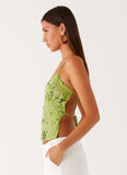 Kamilla Sequin Cami Top Lime