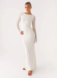 Ethereal Long Sleeve Maxi Dress Ivory