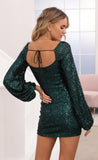 Sequins Dress in Emerald Green