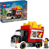 LEGO City Fries Food Truck Building Toy for Kids Pretend Play Truck Toy for Boys Girls Ages 5 Mobile Restaurant Playset W 2 Minifigures Detachable Kiosk Gift Idea for Birthdays 60488