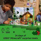 LEGO Minecraft Advent Calendar 2025 Building Toy Kids Holiday Countdown Set for Boys Girls Ages 7 24 Buildable Surprises 8 Minifigures for Gamers Collectible Gift for Christmas 21280